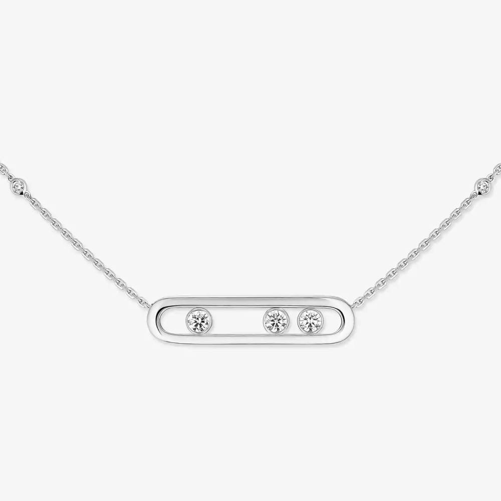 Move Collier Diamant Or Blanc