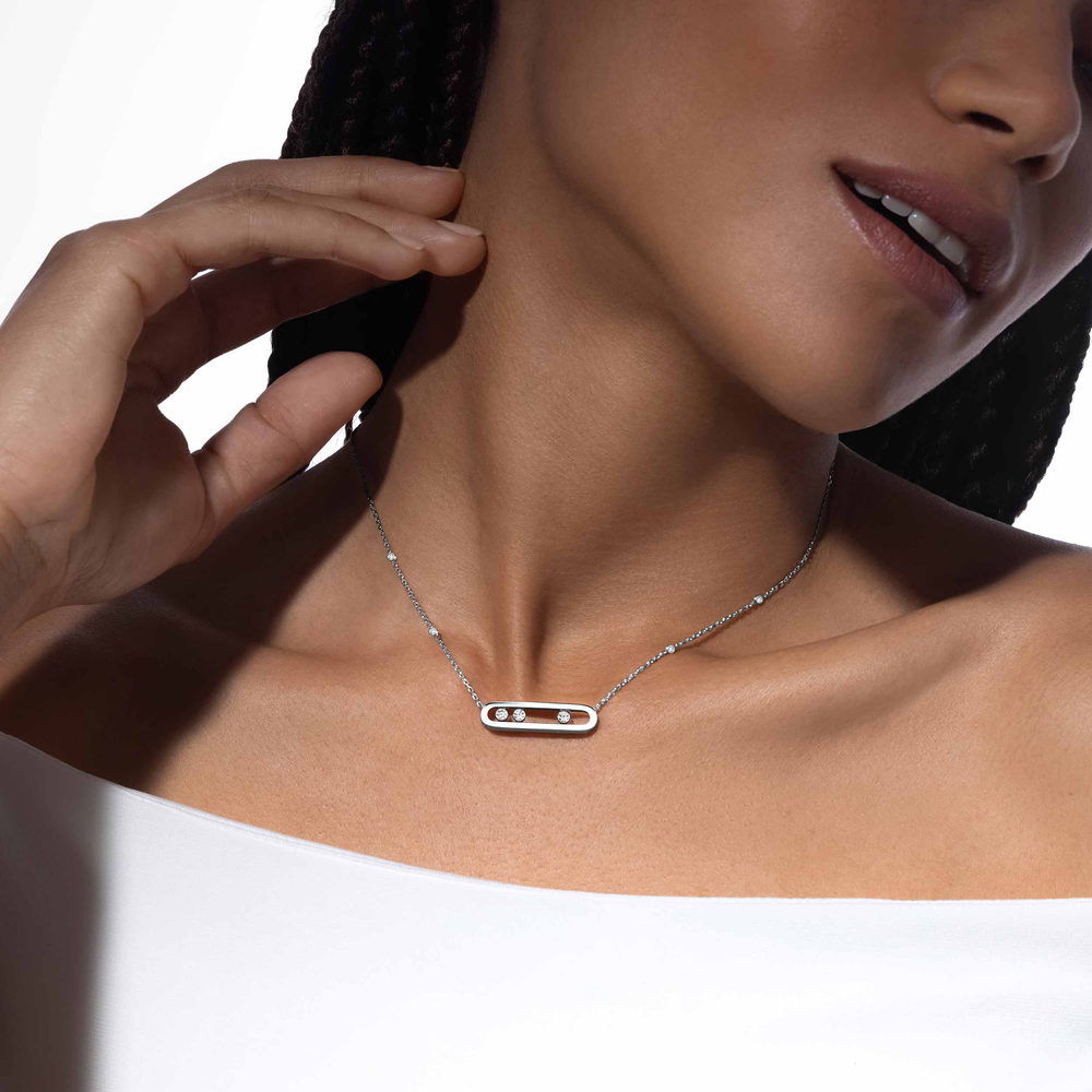 Move White Gold Diamond Necklace