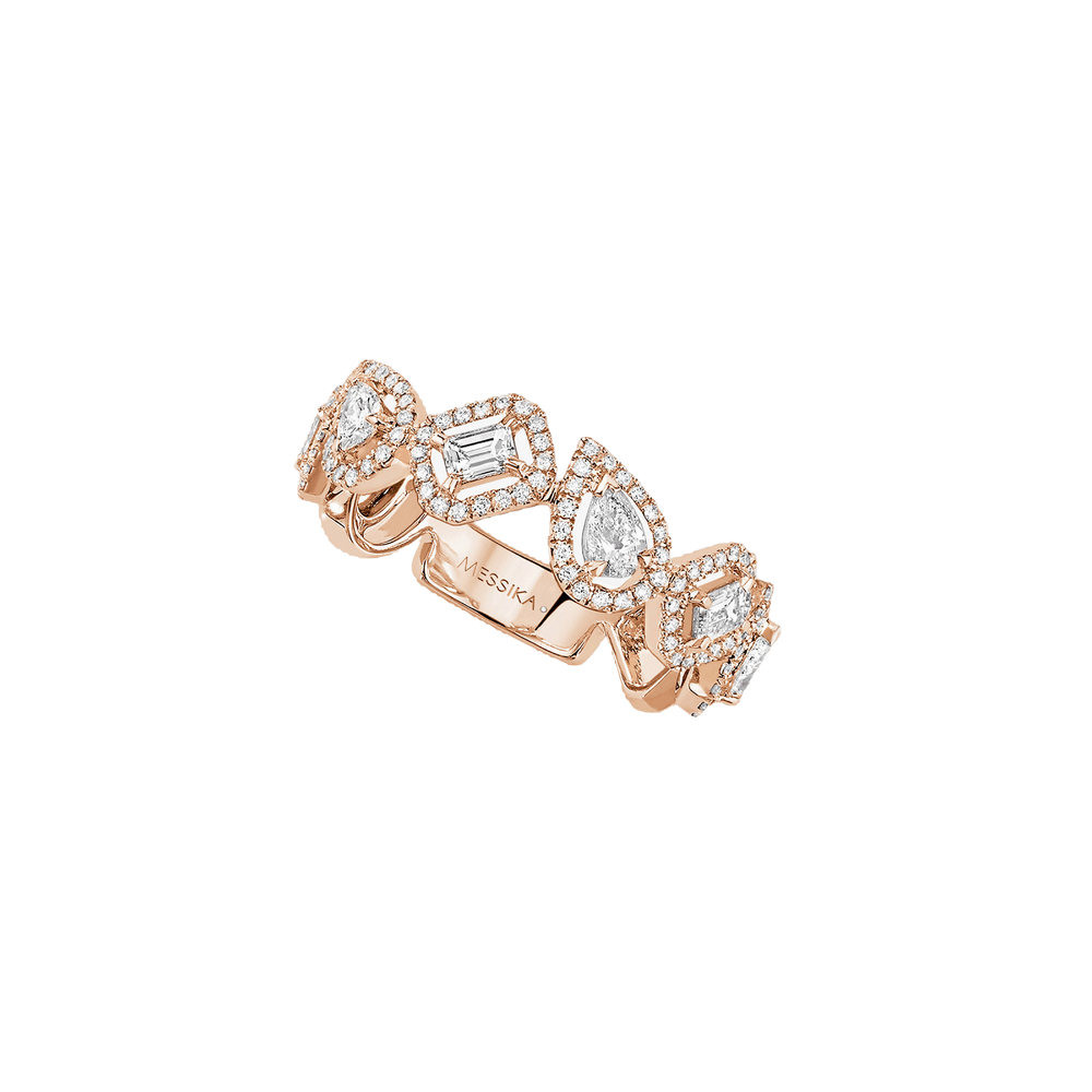 My Twin Wedding Ring Pink Gold Diamond Ring