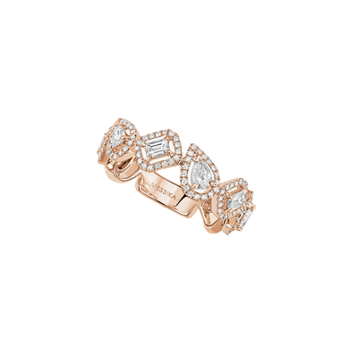 My Twin Wedding Ring Pink Gold Diamond Ring