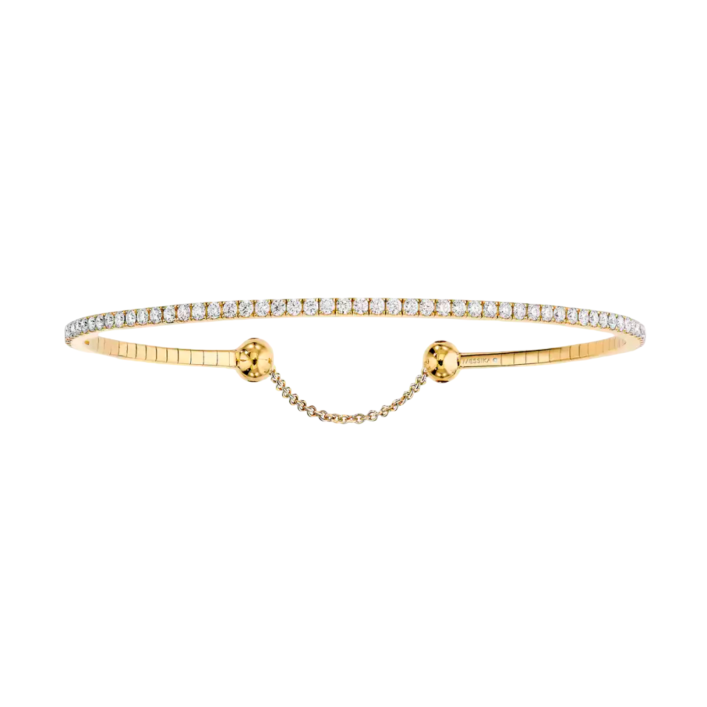 Skinny 1.6ct Yellow Gold Diamond Bracelet