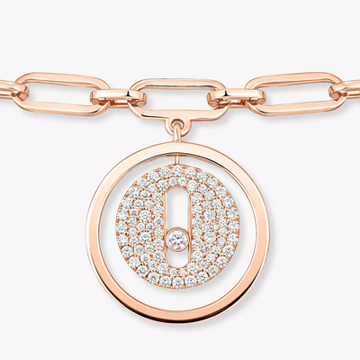 Bracelet de cheville pavé Lucky Move Bracelet Diamant Or Rose