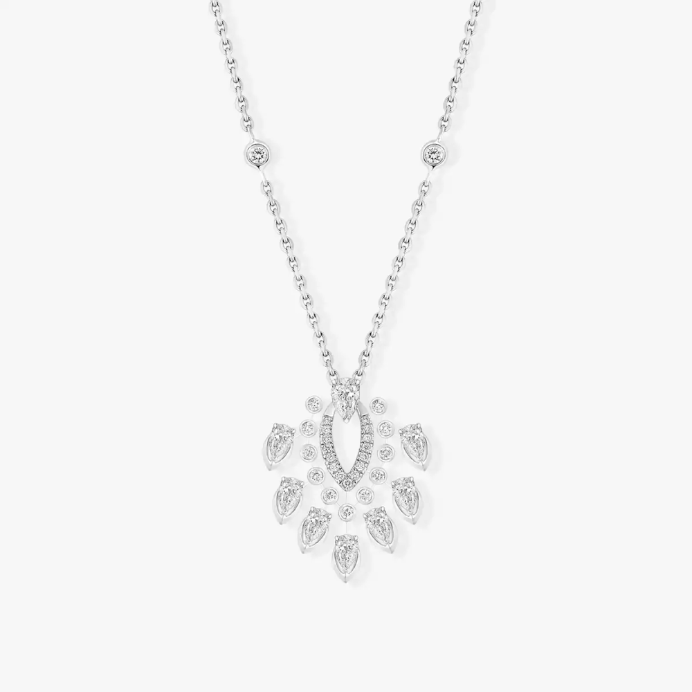 Pendentif Desert Bloom Collier Diamant Or Blanc
