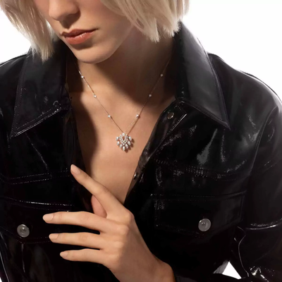 Pendentif Desert Bloom Collier Diamant Or Blanc