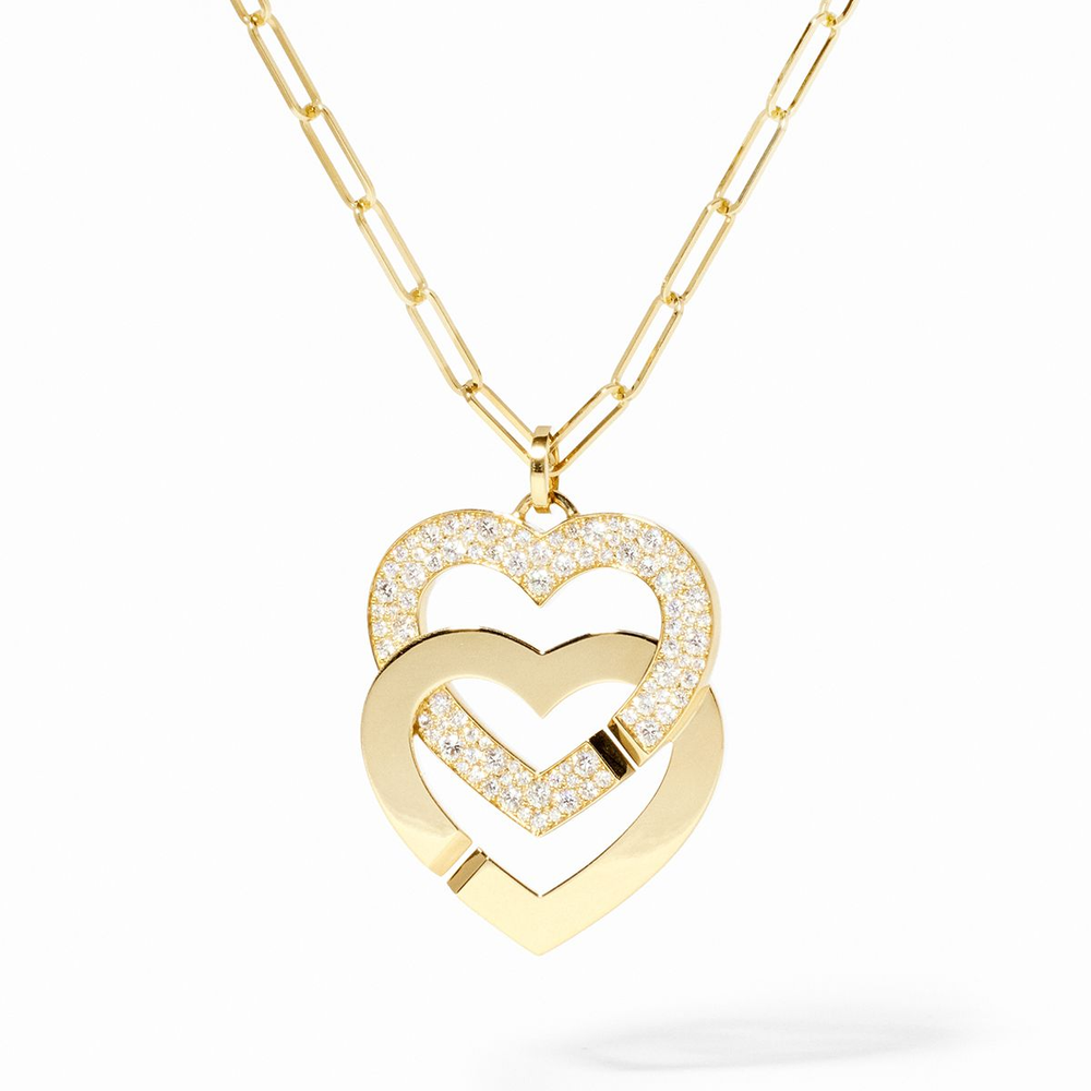 Pendant On Chain Double Cœurs R27