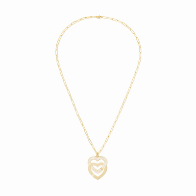 Pendant On Chain Double Cœurs R27