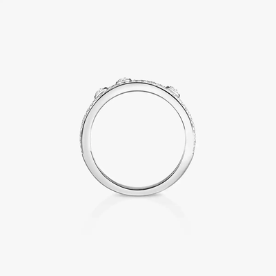 Move Romane Pavée Bague Diamant Or Blanc