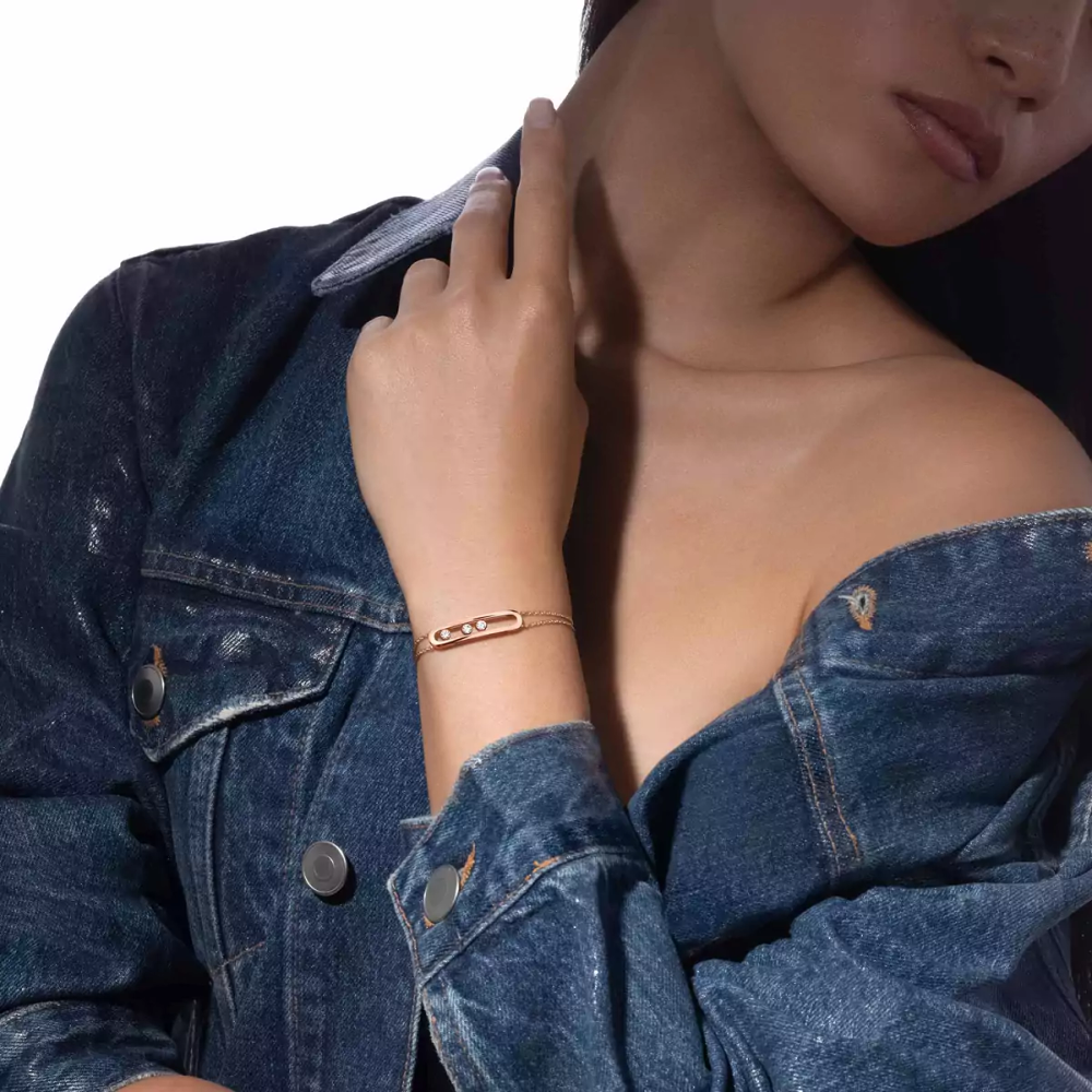 Move Classique Bracelet Diamant Or Rose