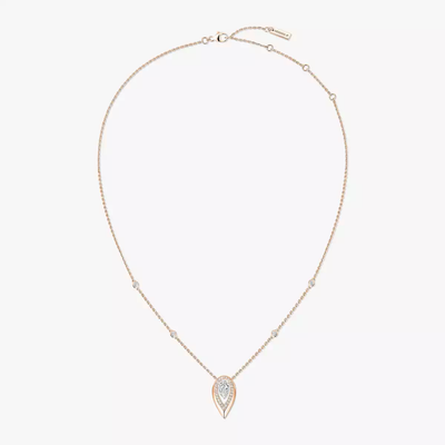 Fiery 0,40ct Collier Diamant Or Rose