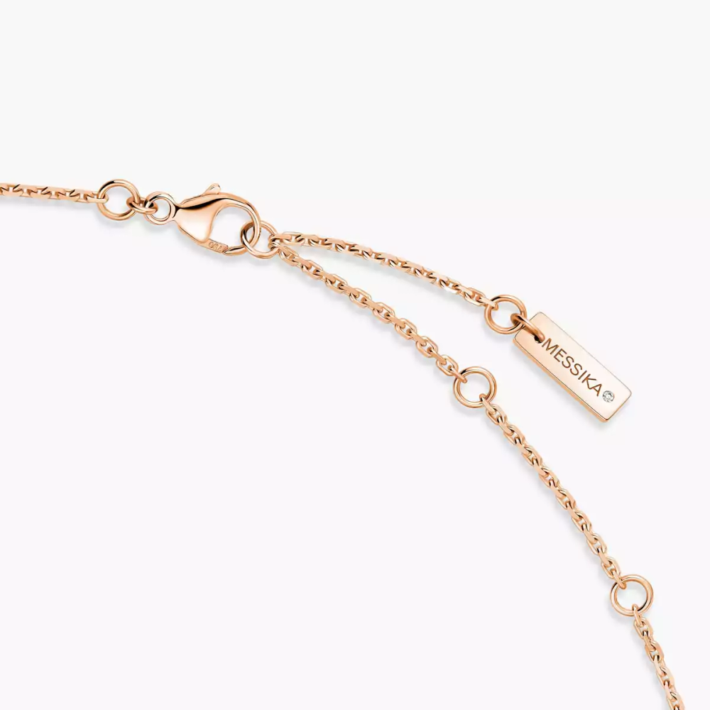 Fiery 0,40ct Collier Diamant Or Rose