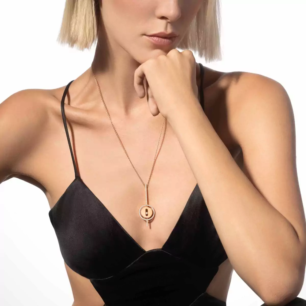 Lucky Move Arrow Collier Diamant Or Rose