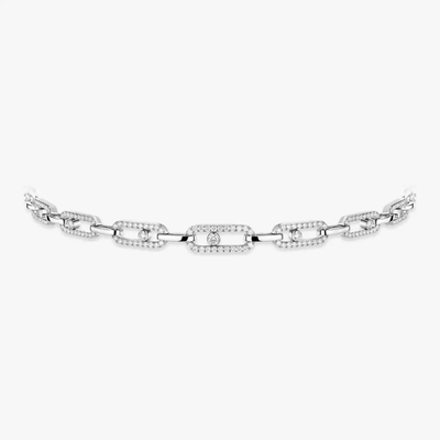Choker Move Link Multi Collier Diamant Or Blanc