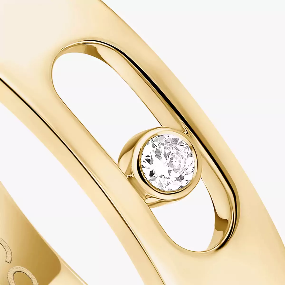 Alliance Move Joaillerie Bague Diamant Or Jaune
