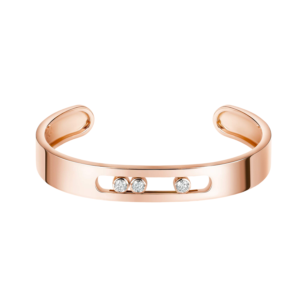 Bangle Move Joaillerie Bracelet Diamant Or Rose