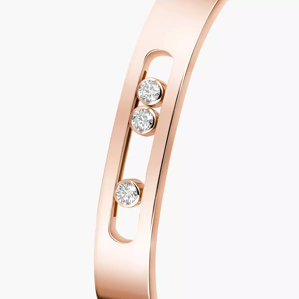 Bangle Move Joaillerie Bracelet Diamant Or Rose