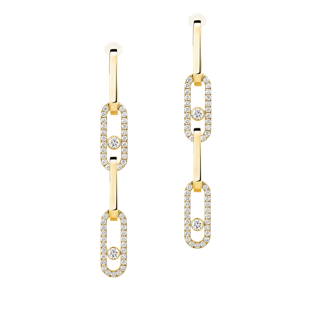 Boucles d'oreilles transformables Move Link Boucles d'oreilles Diamant Or Jaune