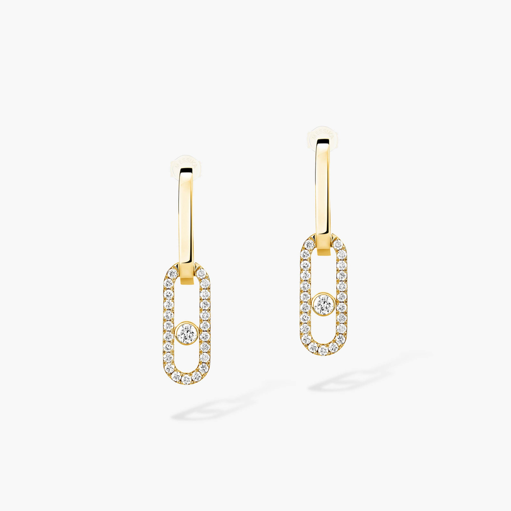 Boucles d'oreilles transformables Move Link Boucles d'oreilles Diamant Or Jaune