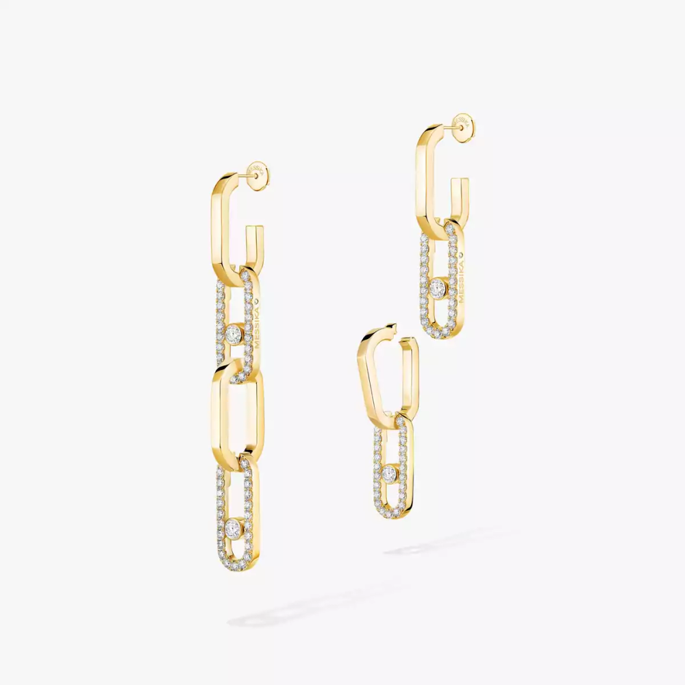 Boucles d'oreilles transformables Move Link Boucles d'oreilles Diamant Or Jaune