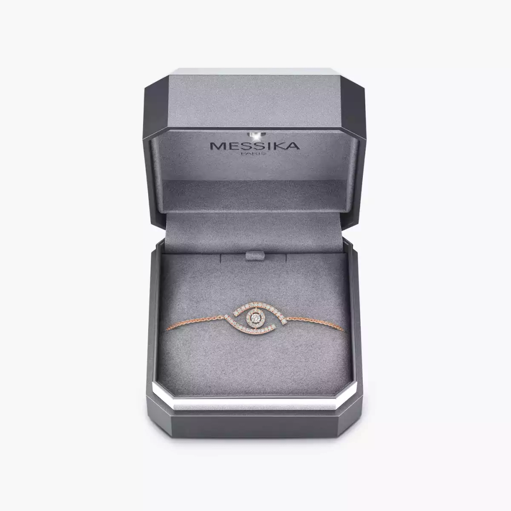 Bracelet pavé Lucky Eye Bracelet Diamant Or Rose