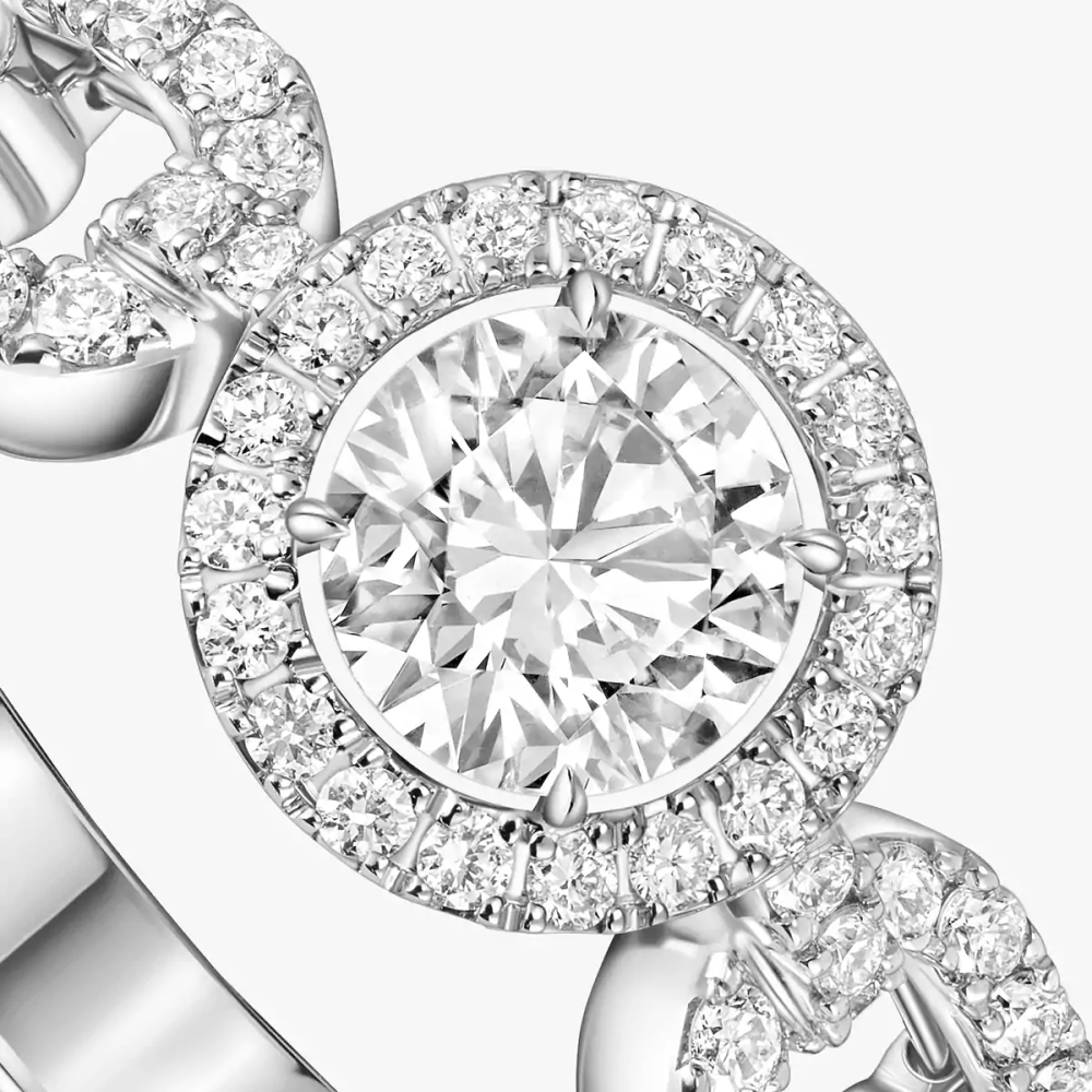 Solitaire Move Link 0,30ct Bague Diamant Or Blanc