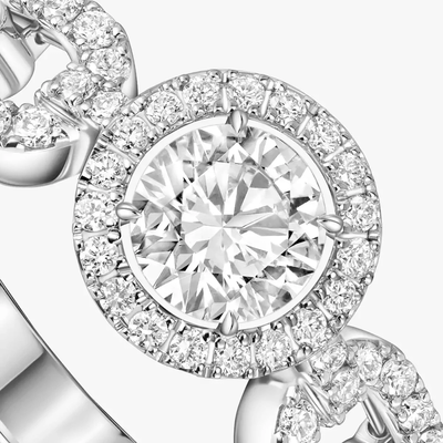 Solitaire Move Link 0,30ct Bague Diamant Or Blanc