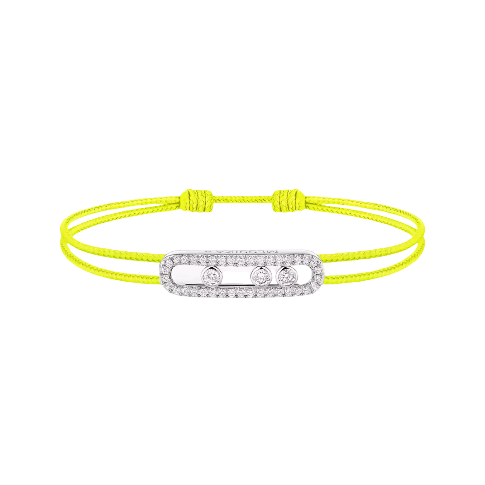 Cordon Messika CARE(S) Jaune Pavé Bracelet Diamant Or Blanc
