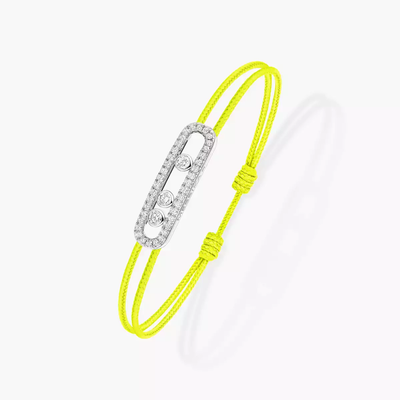 Cordon Messika CARE(S) Jaune Pavé Bracelet Diamant Or Blanc