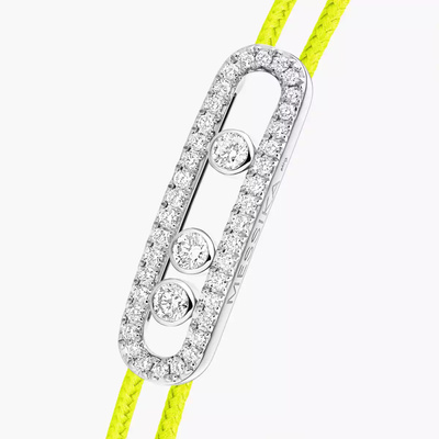 Bracelet cordon jaune pavé Messika Care(s) Bracelet Diamant Or Blanc