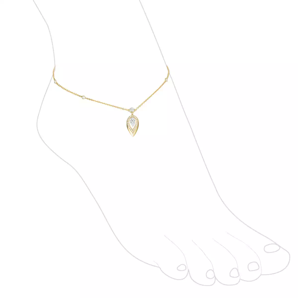 Bracelet de cheville Fiery Bracelet Diamant Or Jaune