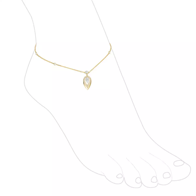 Bracelet de cheville Fiery Bracelet Diamant Or Jaune