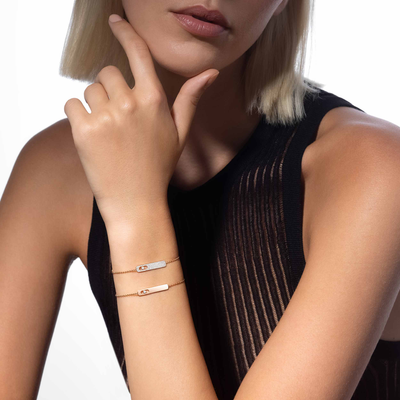 My First Diamond Pink Gold Diamond Bracelet