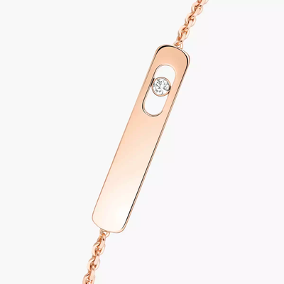 My First Diamond Pink Gold Diamond Bracelet