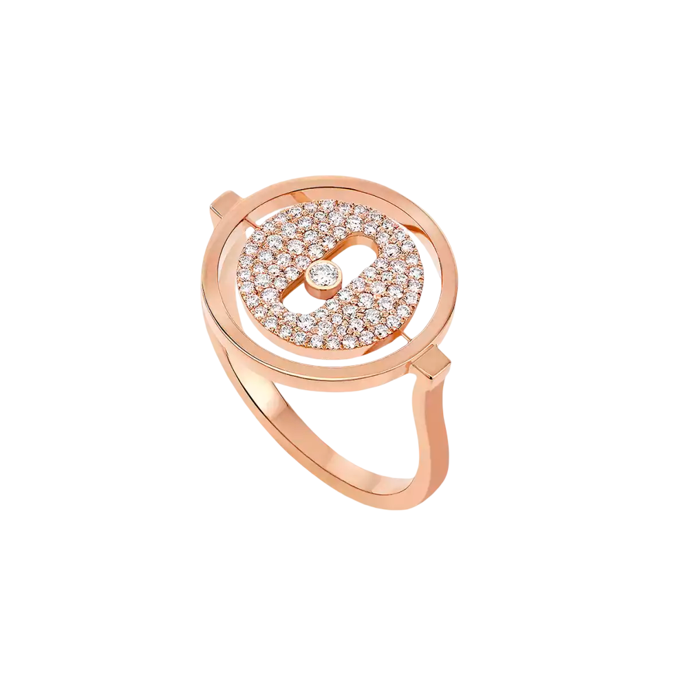 Bague pavée Lucky Move PM Bague Diamant Or Rose