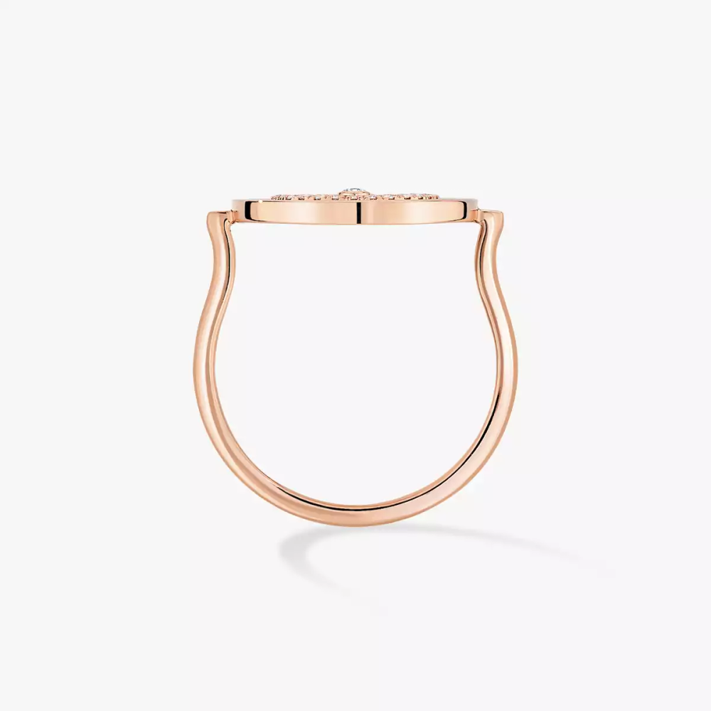 Bague pavée Lucky Move PM Bague Diamant Or Rose