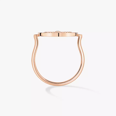Bague pavée Lucky Move PM Bague Diamant Or Rose