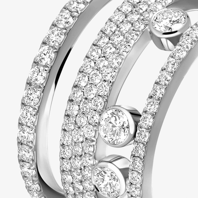 Move Romane GM Pavée Bague Diamant Or Blanc