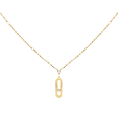 Move Uno Long Necklace Yellow Gold Diamond Necklace