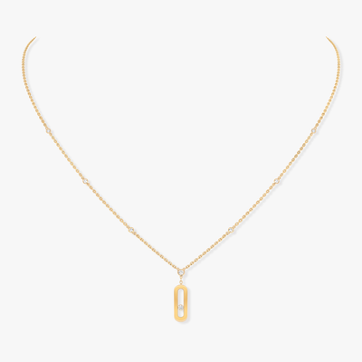 Move Uno Long Necklace Yellow Gold Diamond Necklace