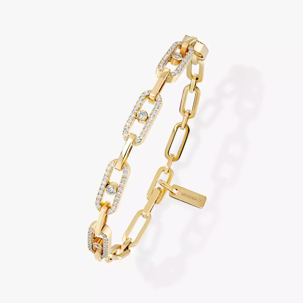 Move Link Multi Bracelet Diamant Or Jaune
