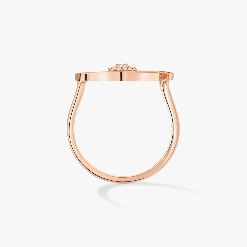 Lucky Eye Pink Gold Diamond Ring