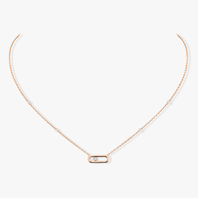 Pink Gold Diamond Necklace Gold Move Uno