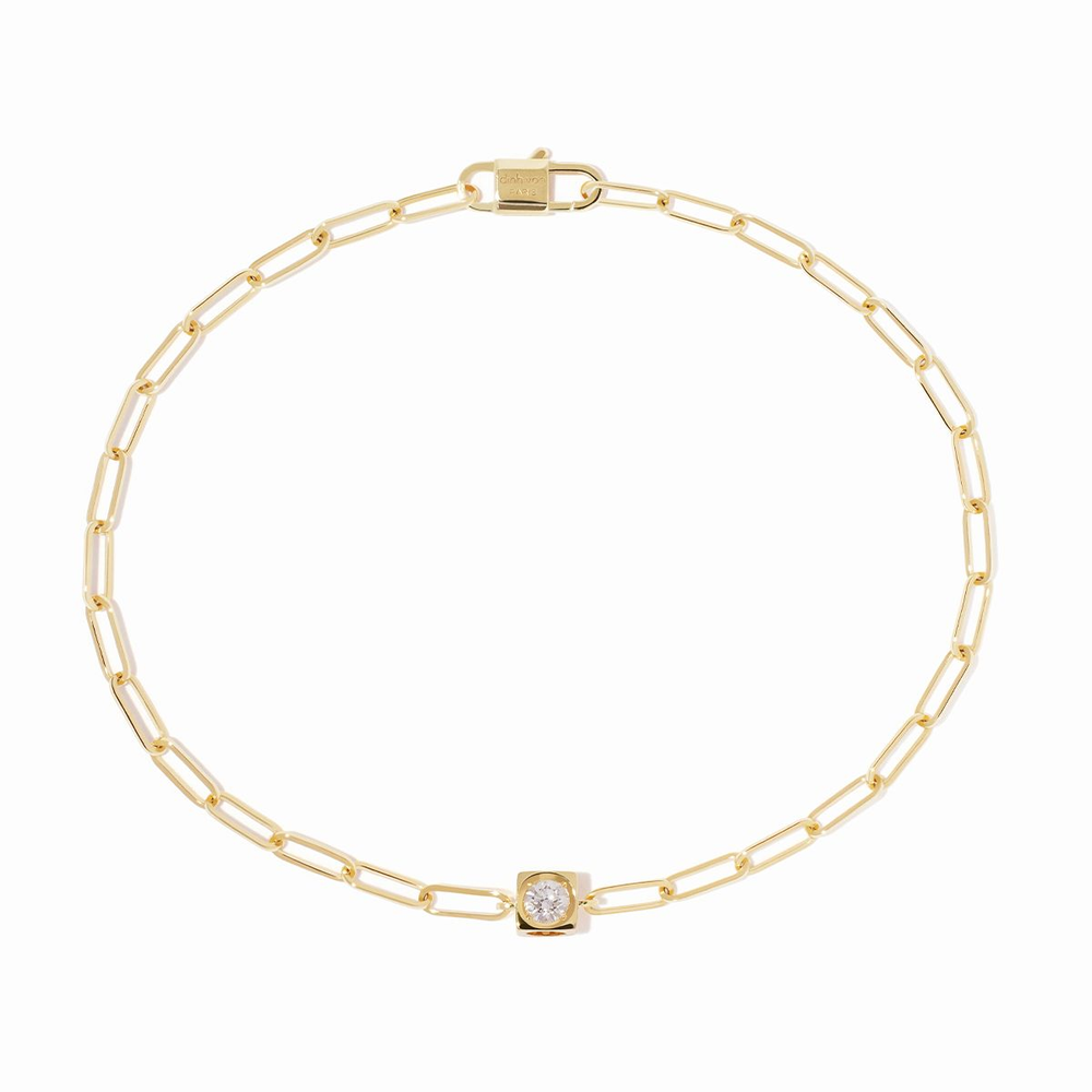 Bracelet Sur Chaîne Le Cube Diamant