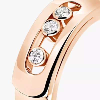 Move Noa Bague Diamant Or Rose