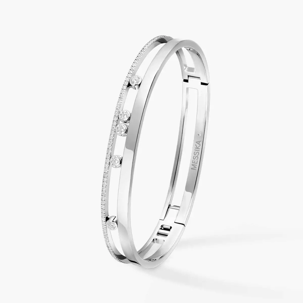 Bangle Move Romane Bracelet Diamant Or Blanc