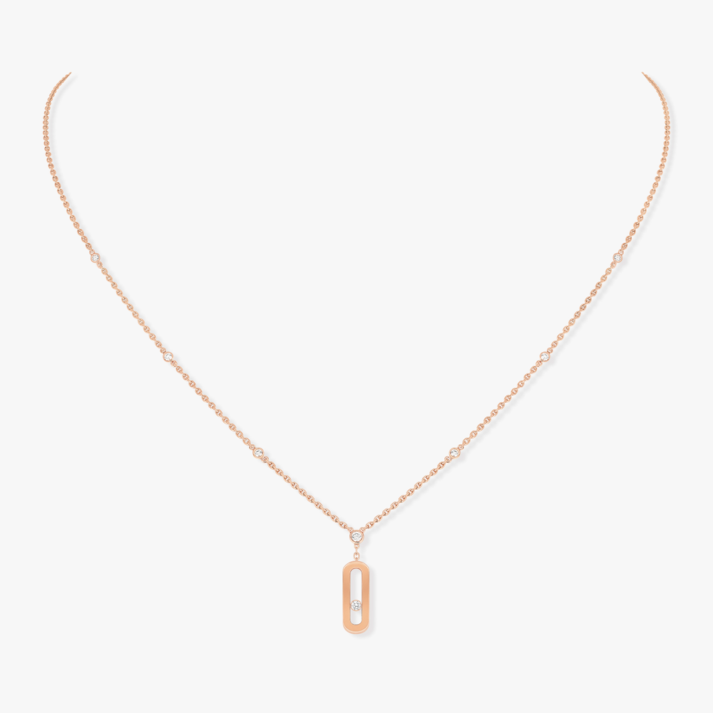 Collier Long Move Uno Collier Diamant Or Rose