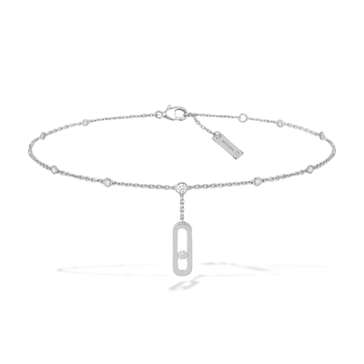 Move Uno Ankle Bracelet White Gold Diamond Bracelet