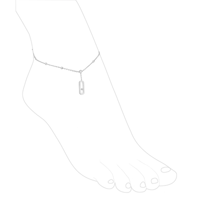 Move Uno Ankle Bracelet White Gold Diamond Bracelet