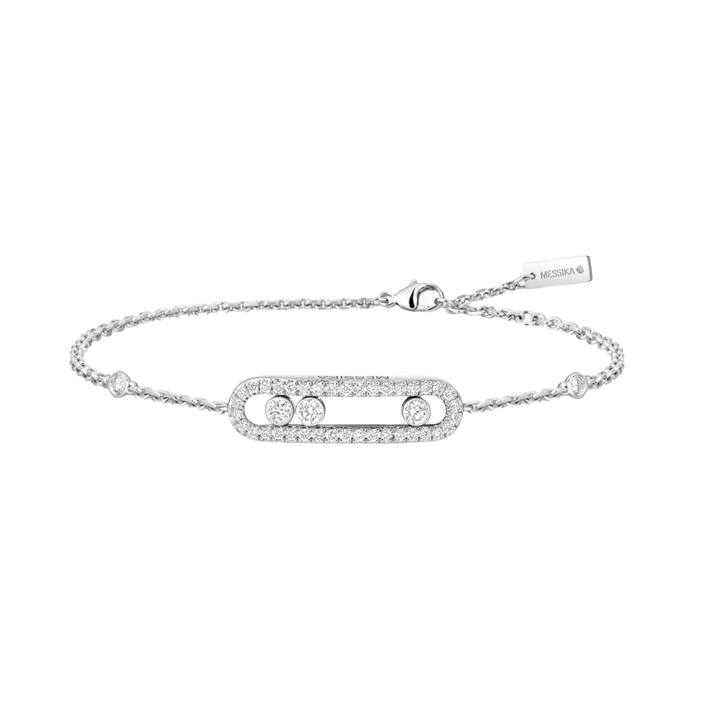 Baby Move Pavé Bracelet Diamant Or Blanc
