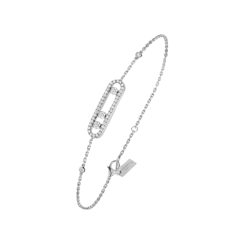 Baby Move Pavé Bracelet Diamant Or Blanc