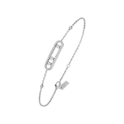 Baby Move Pavé Bracelet Diamant Or Blanc